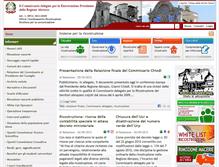 Tablet Screenshot of commissarioperlaricostruzione.it